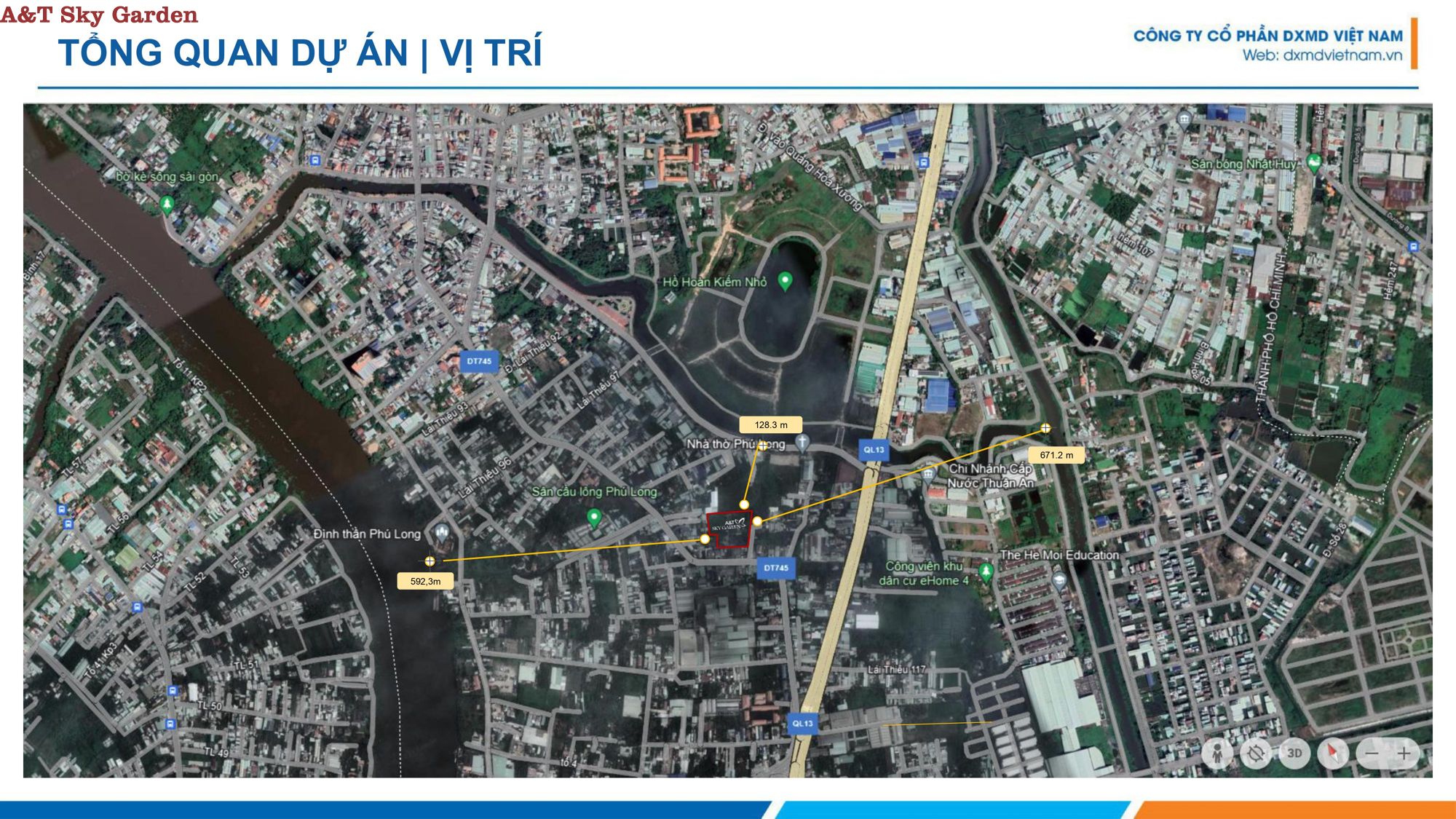 Vị trí dự án A&T Sky Garden